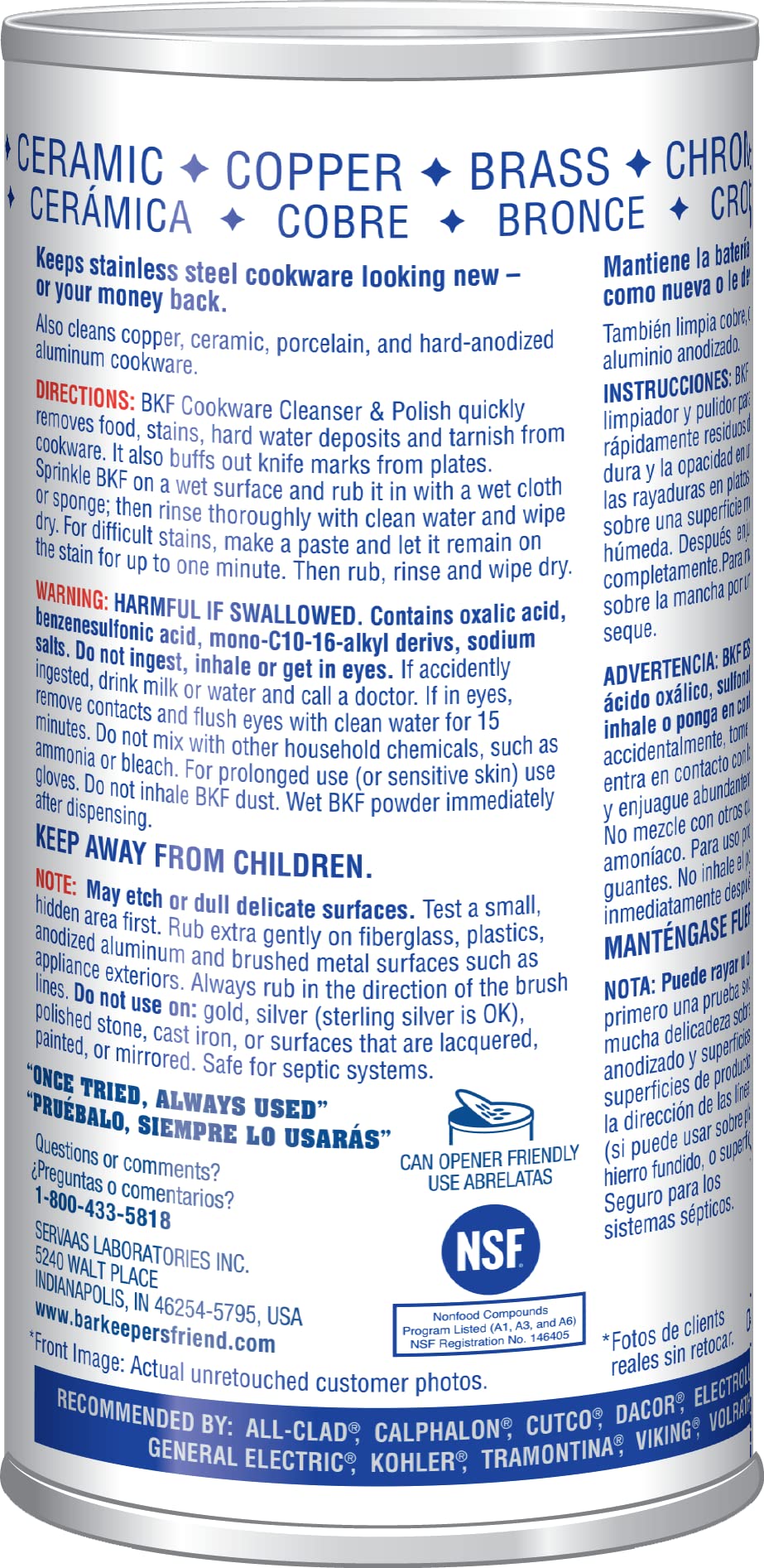 Bar Keepers Friend Cookware Cleanser & Polish, Case of 8, 12 oz