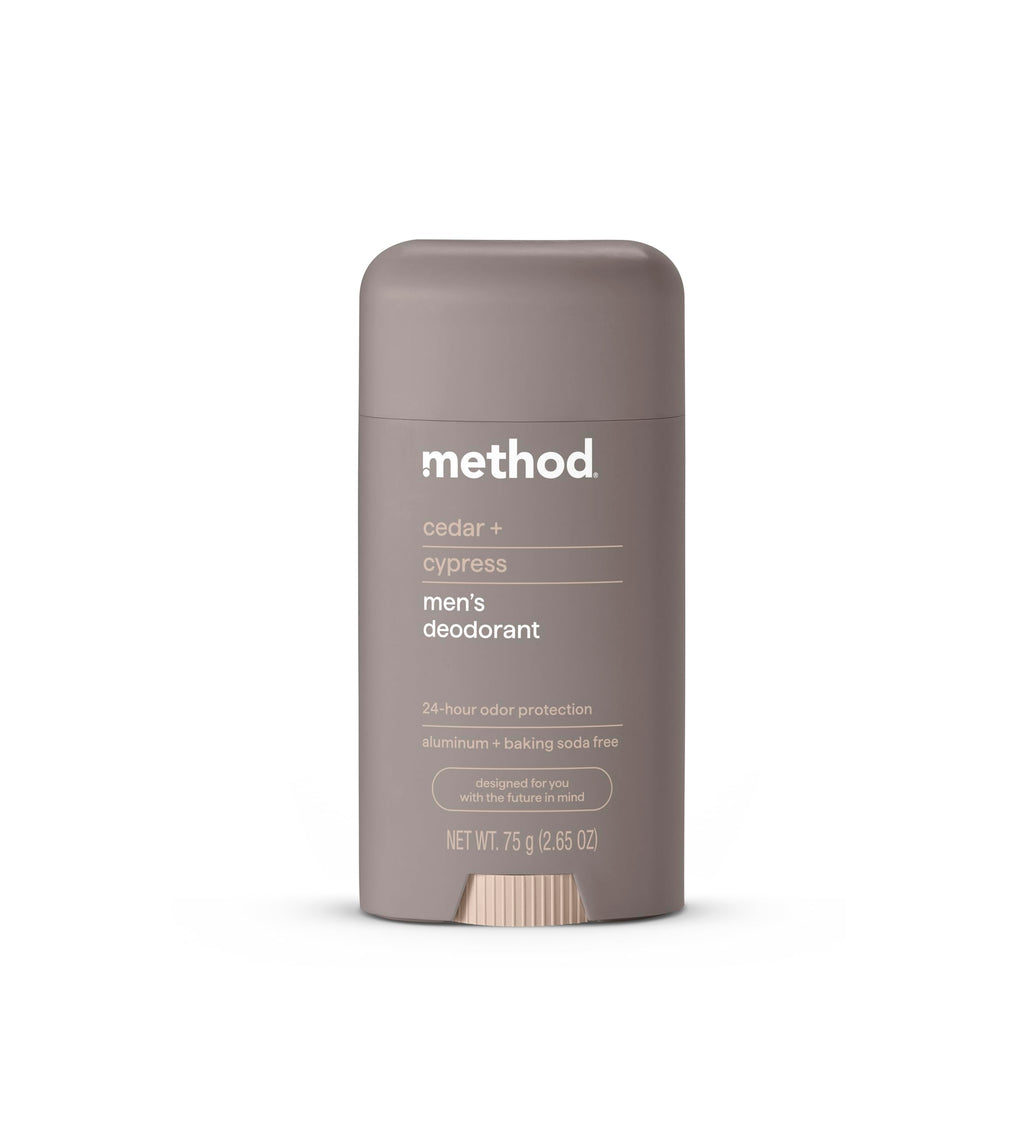 Method Men's Cedar + Cypress Deodorant, Case of 24, 2.65 oz