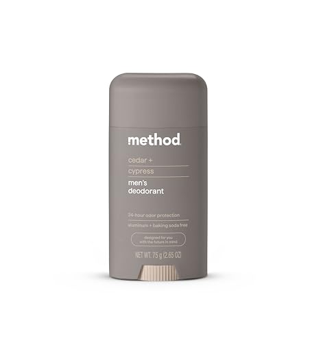 Method Men's Cedar + Cypress Deodorant, Case of 24, 2.65 oz