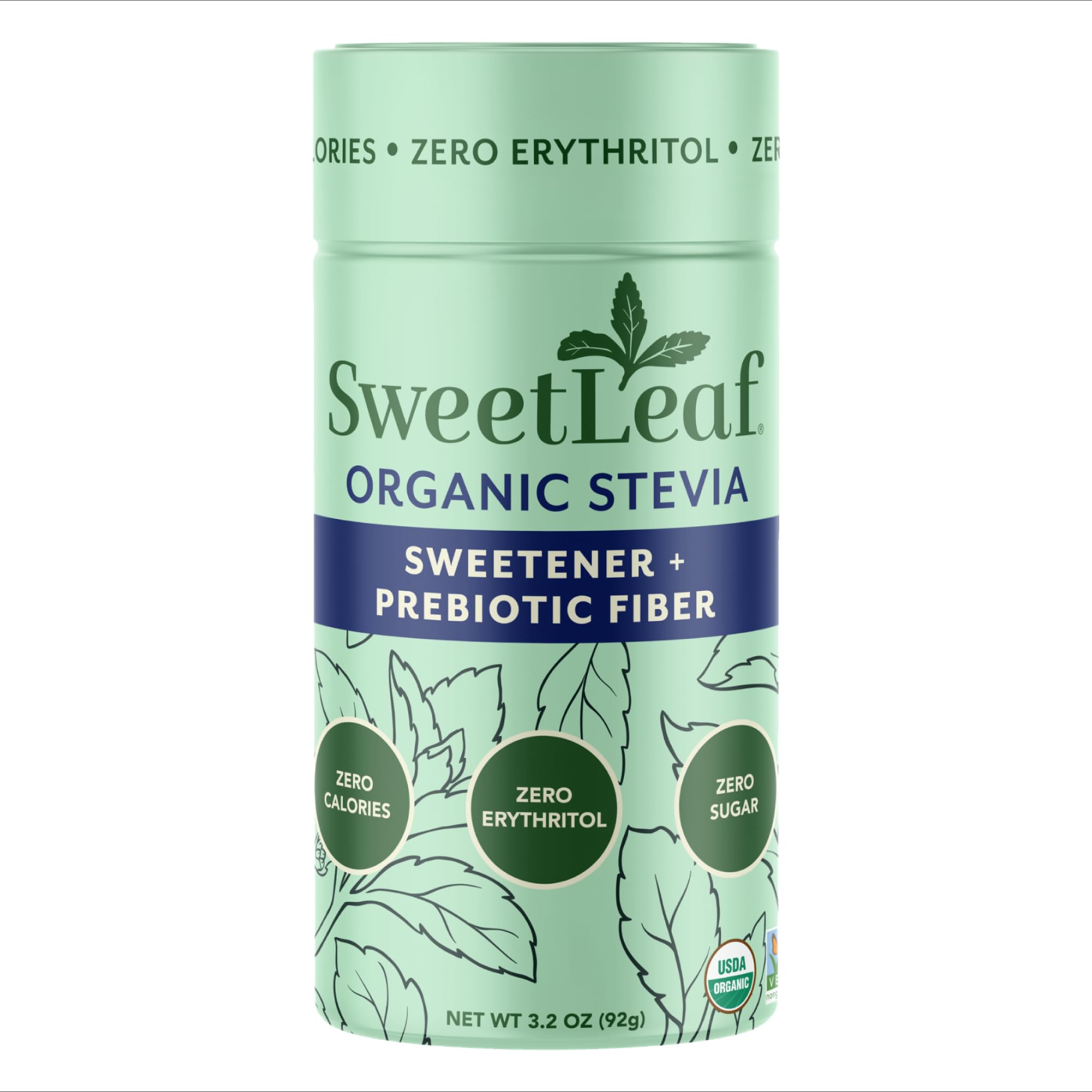 SweetLeaf Organic Stevia Sweetener, Case of 6, 3.2 oz