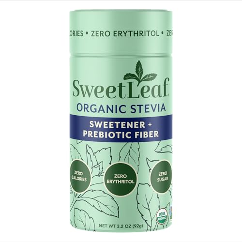 SweetLeaf Organic Stevia Sweetener, Case of 6, 3.2 oz