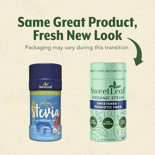SweetLeaf Organic Stevia Sweetener, Case of 6, 3.2 oz