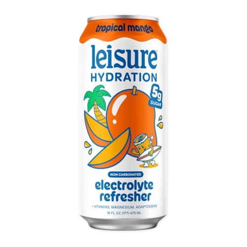 Leisure Project Tropical Mango Electrolyte Water, Case of 12, 16 fl oz