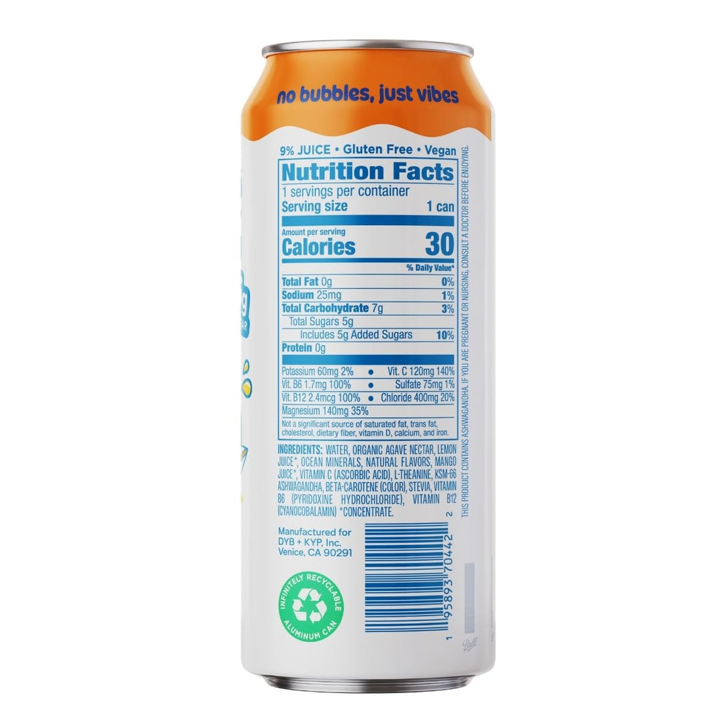 Leisure Project Tropical Mango Electrolyte Water, Case of 12, 16 fl oz