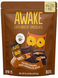 Awake Caffeinated Salted Caramel Dark Chocolate Bites, 3.84 Ounce Pouches, Case of 10