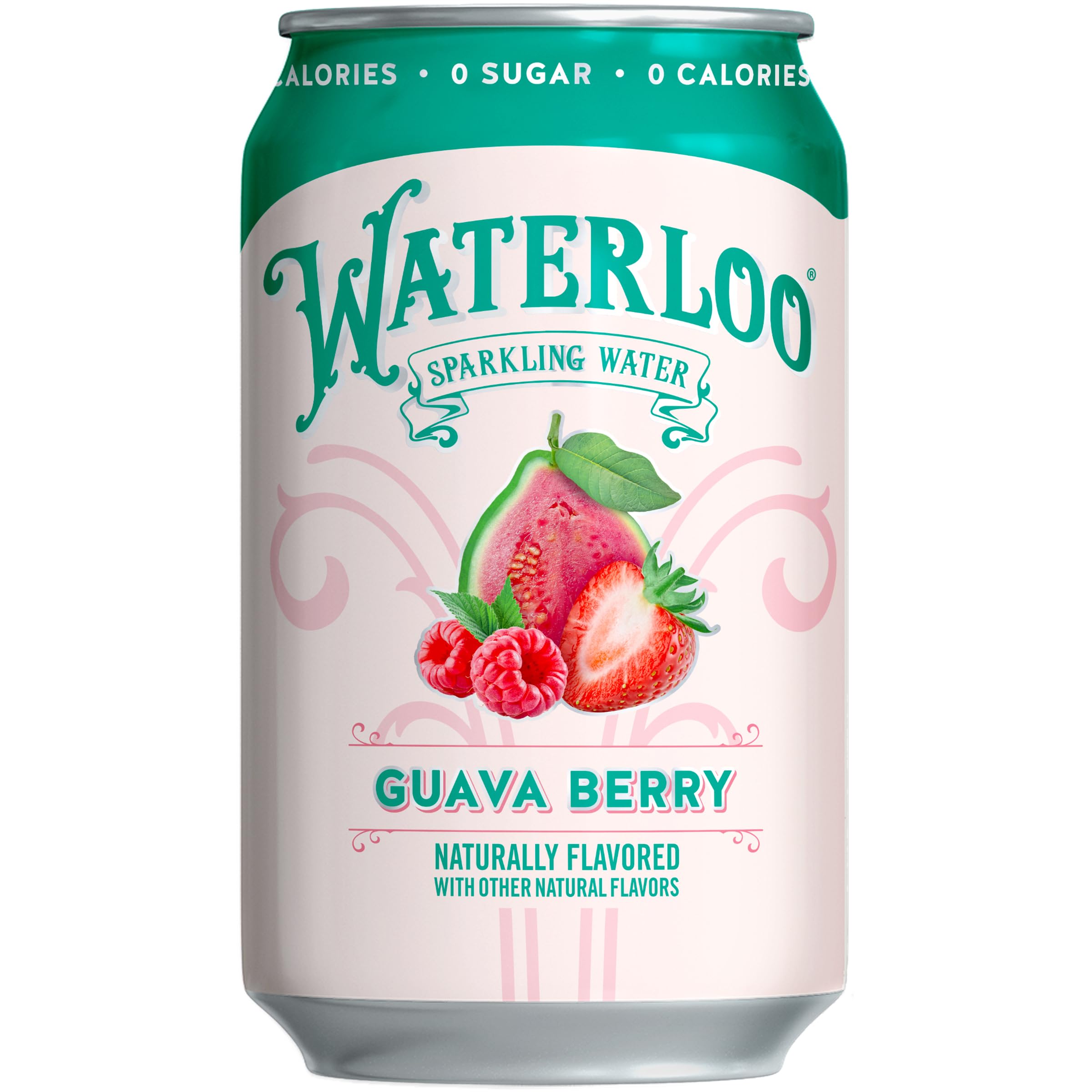 Waterloo Guava Berry Sparkling Water, Case of 2, 12 Pack 12 Fluid Ounce Cans