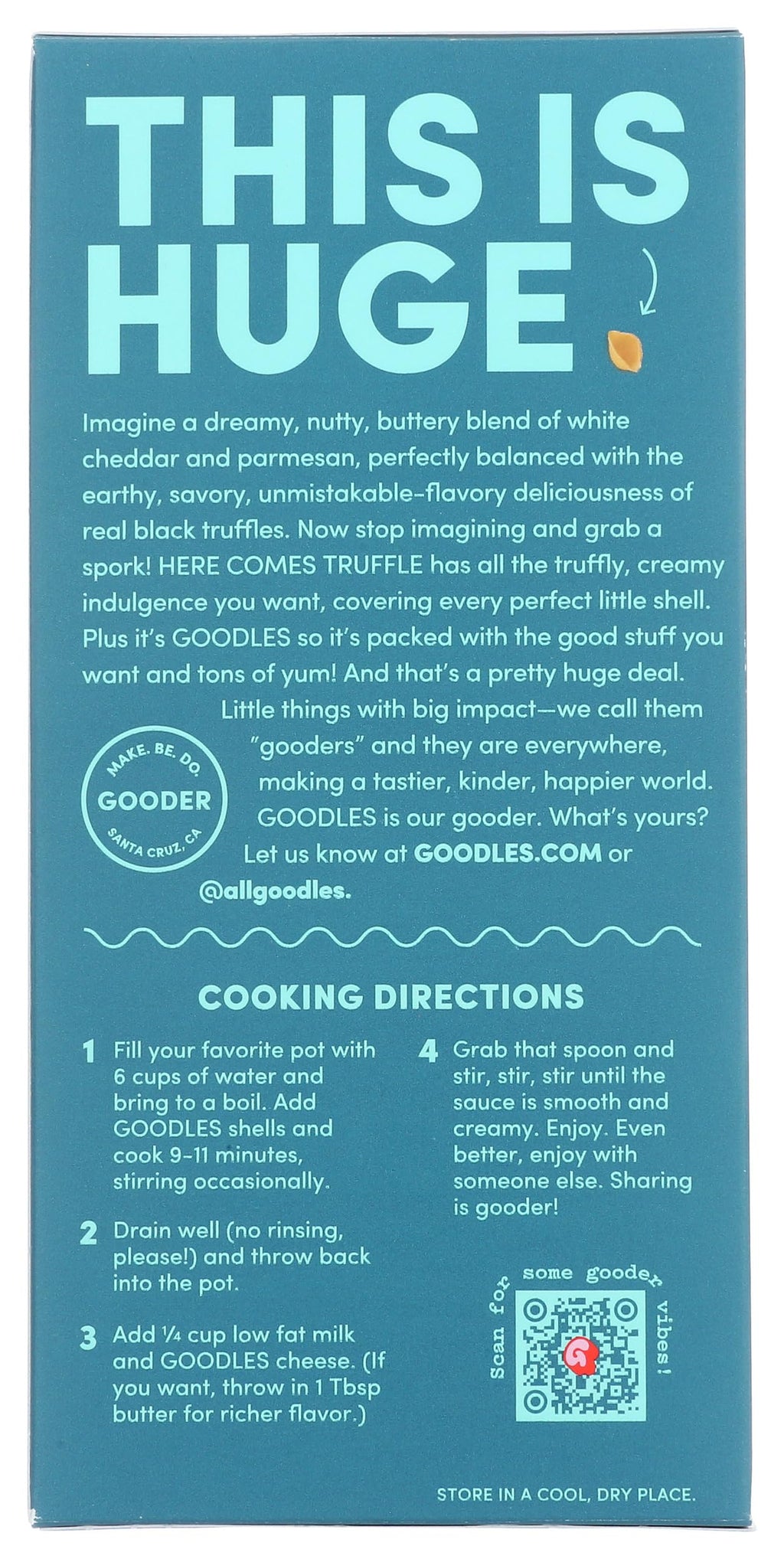 Goodles Here Comes Truffle Mac and Cheese, Case of 12, 6 Ounce Boxes