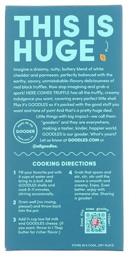 Goodles Here Comes Truffle Mac and Cheese, Case of 12, 6 Ounce Boxes
