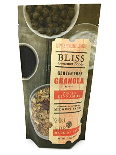 Bliss Gourmet Foods Pecan Cinnamon Granola, Case of 6, 12 Ounce