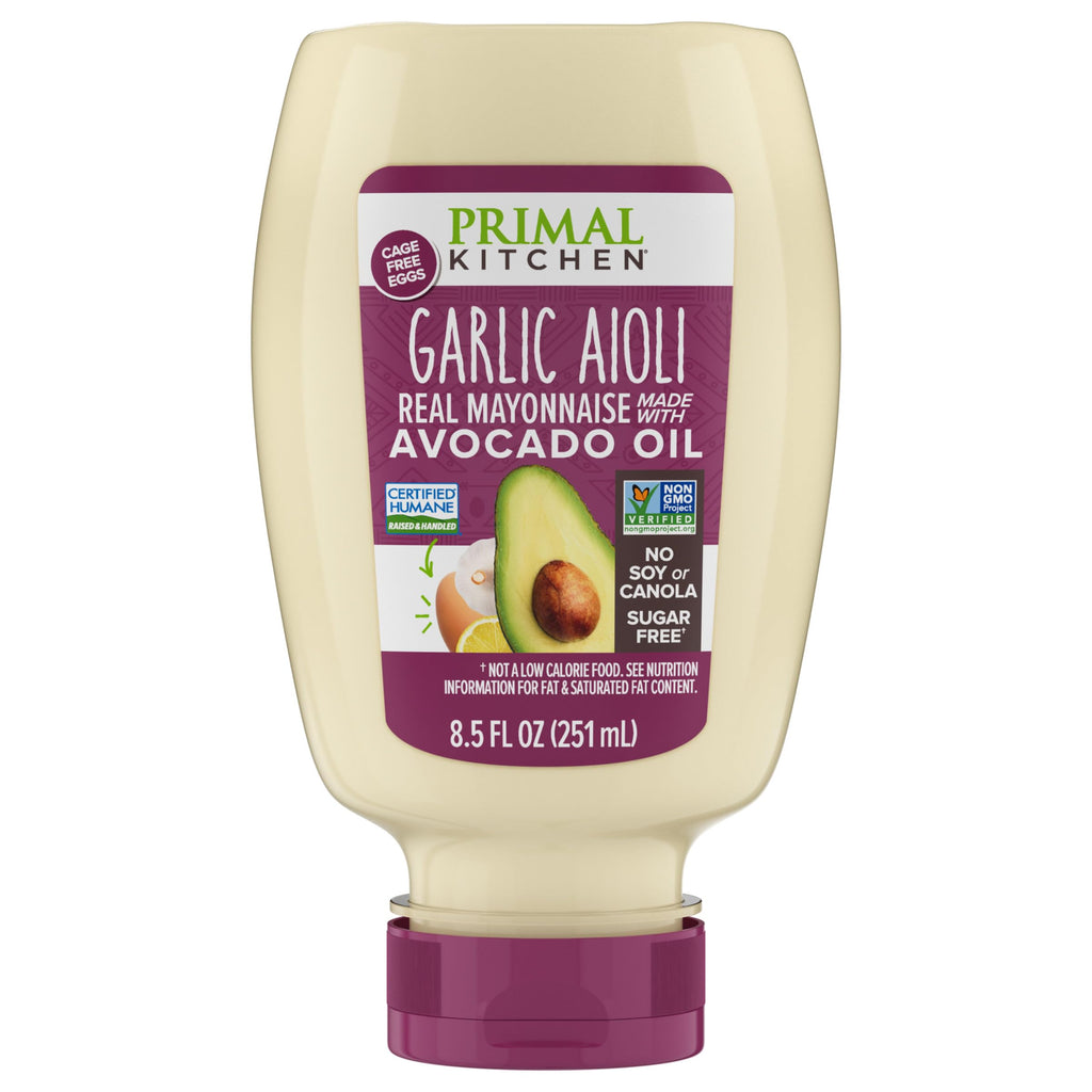 Primal Kitchen Garlic Aioli Avocado Oil Mayo, Case of 6, 8.5 Ounce