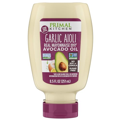 Primal Kitchen Garlic Aioli Avocado Oil Mayo, Case of 6, 8.5 Ounce