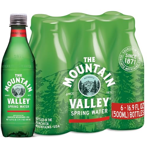 Mountain Valley Spring Water, Case of 4, 6-Pack 16.9 Fluid Ounce Plastic Bottles
