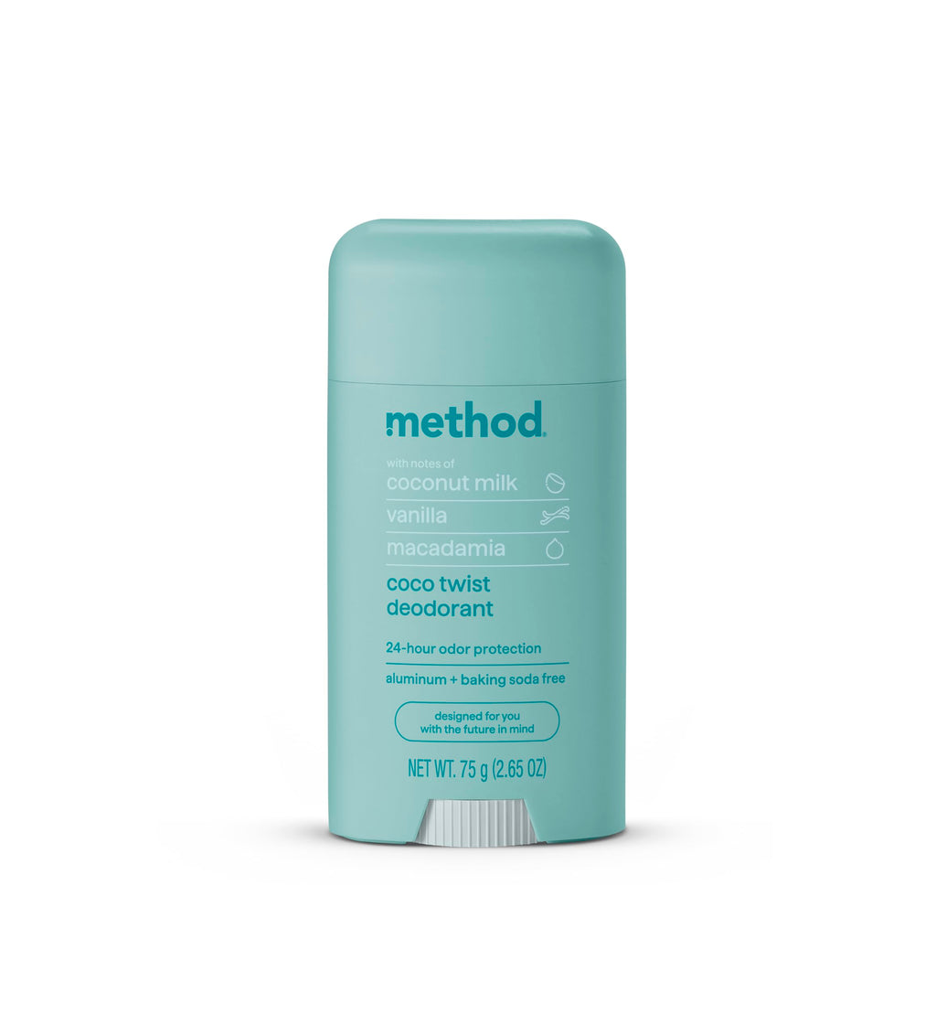 Method Coco Twist Deodorant, Case of 24, 2.65 Ounce Sticks
