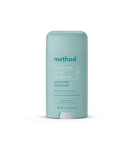 Method Coco Twist Deodorant, Case of 24, 2.65 Ounce Sticks