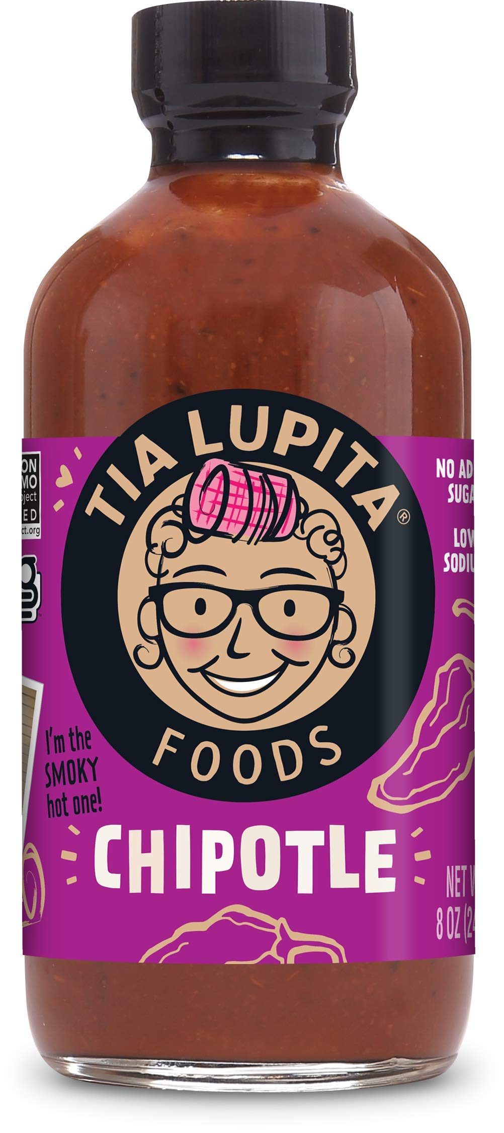 Tia Lupita Chipotle Hot Sauce, Case of 6, 8 oz