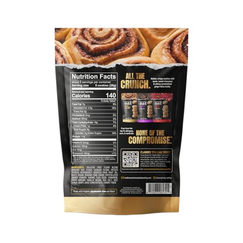 Every Body Eat Ginger Cinnamon Crunchy Cookie Bites, Case of 6, 5 Ounces Each