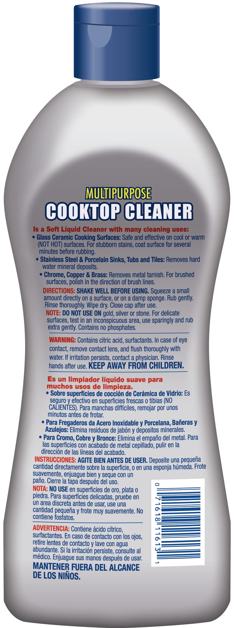 Bar Keepers Friend Cooktop Cleaner, Case of 6, 13 oz