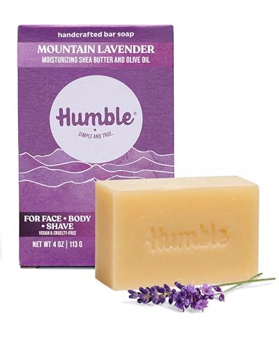 Humble Brands Mountain Lavender Moisturizing Bar Soap, 4 Ounce