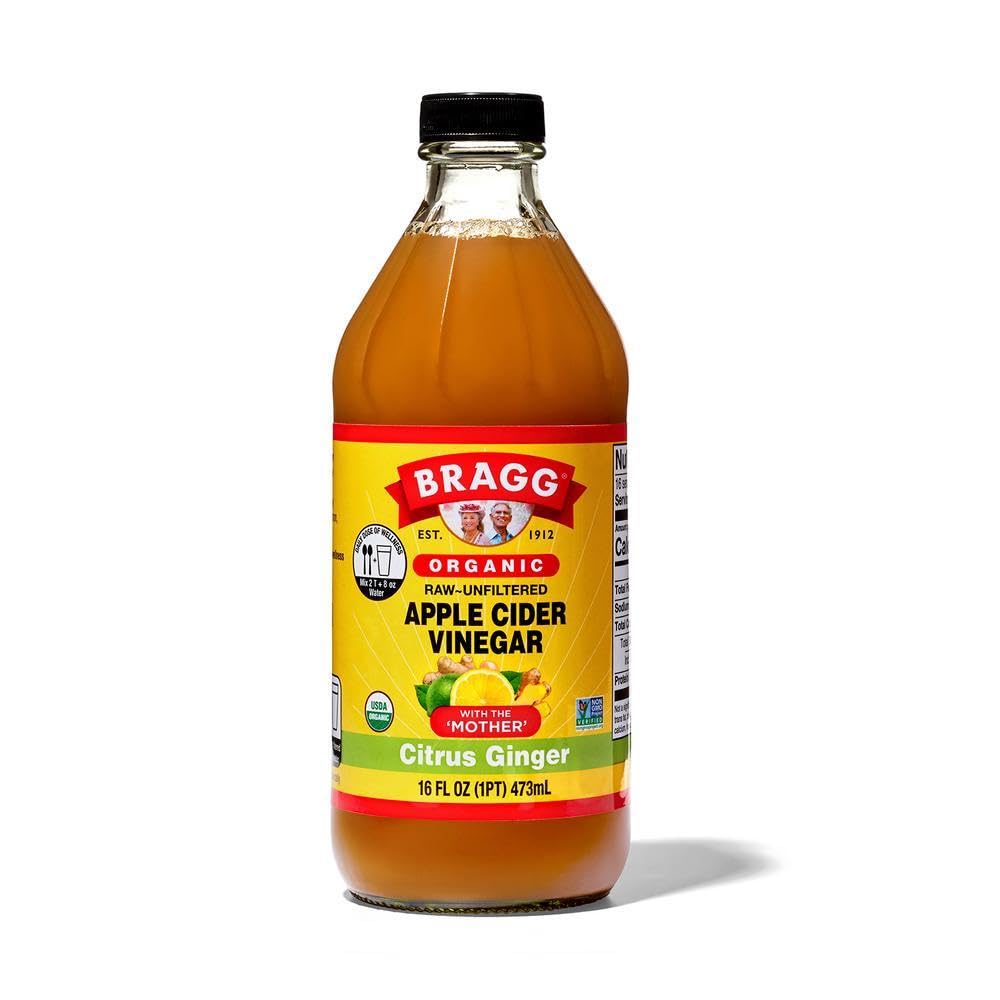 Bragg Organic Apple Cider Vinegar Drink with Citrus Ginger, Case of 6, 16 Fluid Ounce