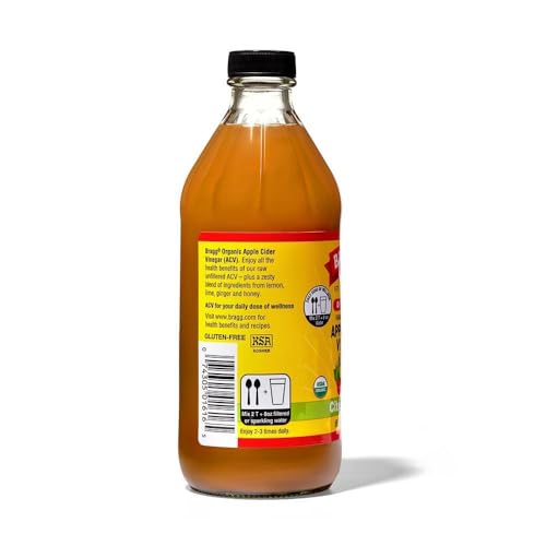 Bragg Organic Apple Cider Vinegar Drink with Citrus Ginger, Case of 6, 16 Fluid Ounce