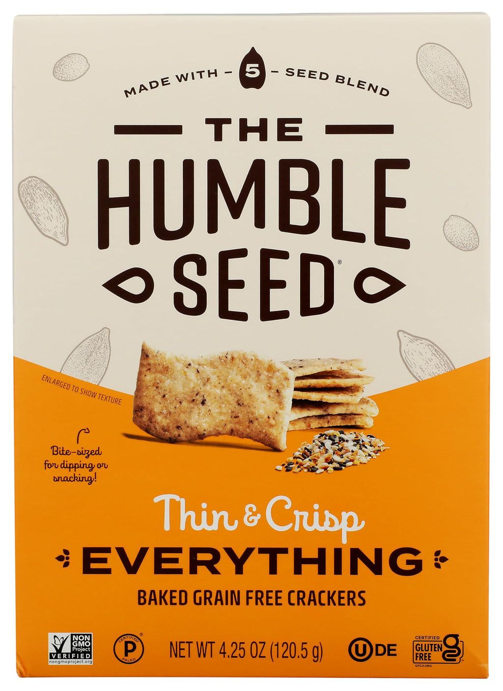 The Humble Seed Everything Grain Free Crackers, Case of 6, 4.25 Ounce