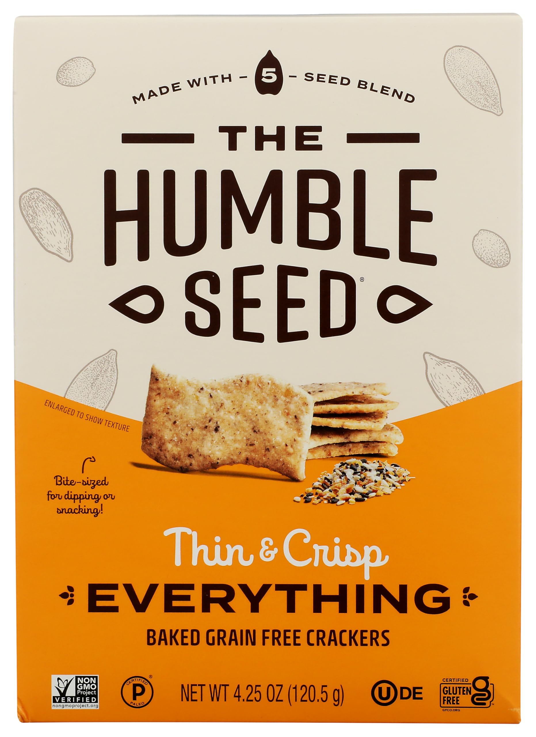 The Humble Seed Everything Grain Free Crackers, Case of 6, 4.25 Ounce