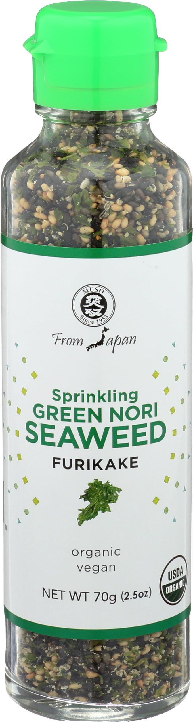 Muso From Japan Organic Seaweed Furikake Sprinkle, Case of 6, 2.5 Ounce Packs