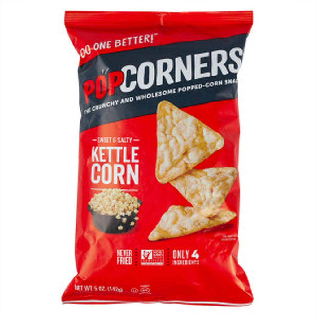 PopCorners Sweet & Salty Kettle Corn Popped Corn Chips, Case of 12, 5 Ounce Bags
