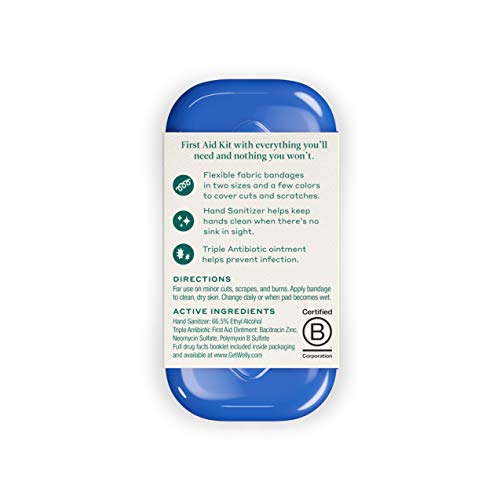 Welly Quick Fix First Aid Kit, Assorted Bandages And Ointments, 24 Count