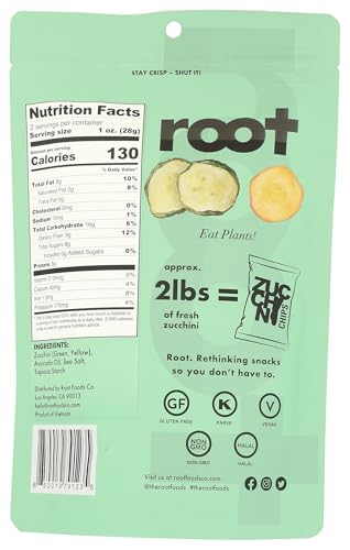 Root Foods Root Zucchini Chips, Case of 6, 2.5 oz