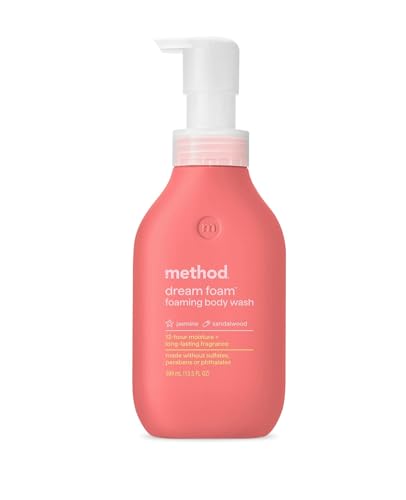 Method Foam Body Wash Jasmine Sandalwood, Case of 6, 13.5 Fluid Ounces Each