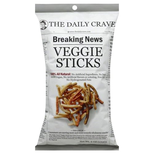 The Daily Crave Veggie Sticks, Case of 8, 5.25 oz