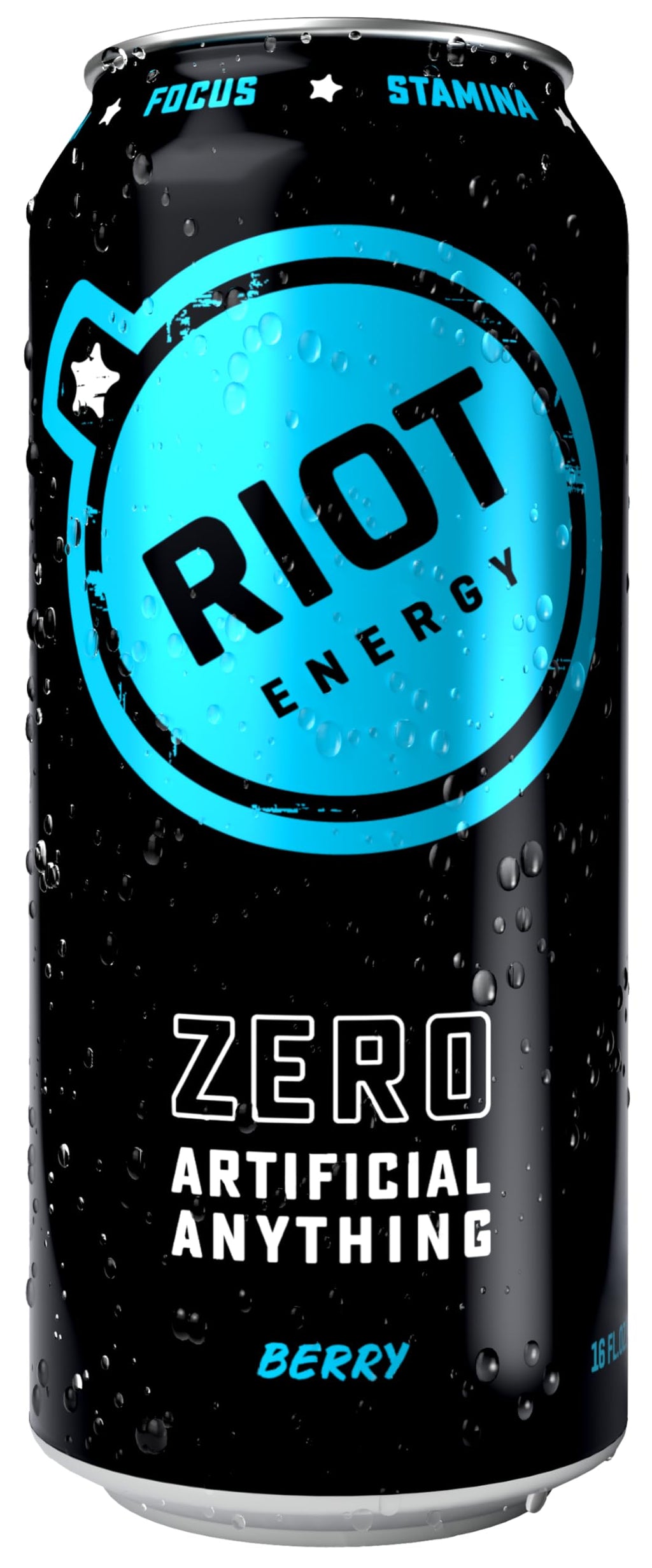 Riot Energy Berry Energy Drink, Case of 12, 16 Fluid Ounces