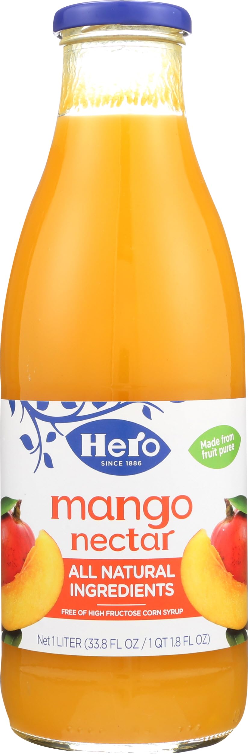 Hero Preserves Mango Nectar, Case of 6, 33.8 Ounces