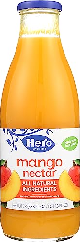 Hero Preserves Mango Nectar, Case of 6, 33.8 Ounces