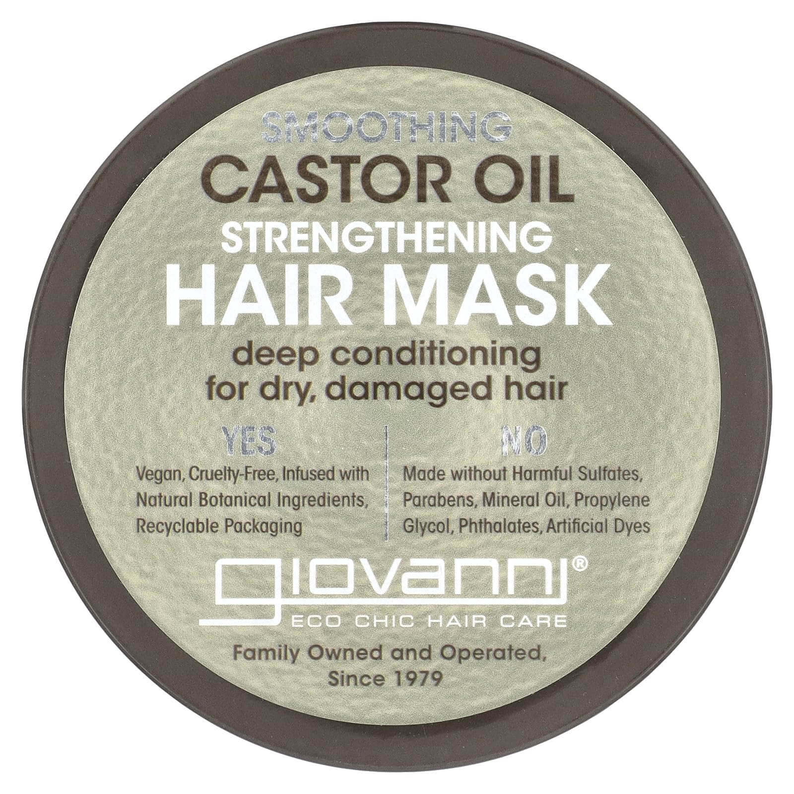 Giovanni Smoothing Castor Oil Strengthening Hair Mask, 10 Fluid Ounce