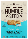 The Humble Seed Grain Free Sea Salt Crackers, Case of 6, 4.25 Ounces