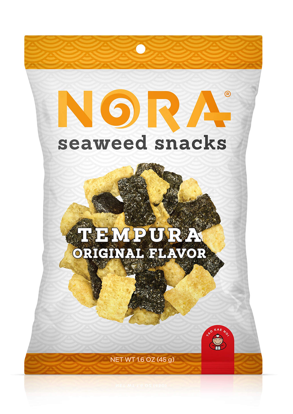Nora Snacks Tempura Original Seaweed Snack, Case of 12, 1.41 Ounce Bags