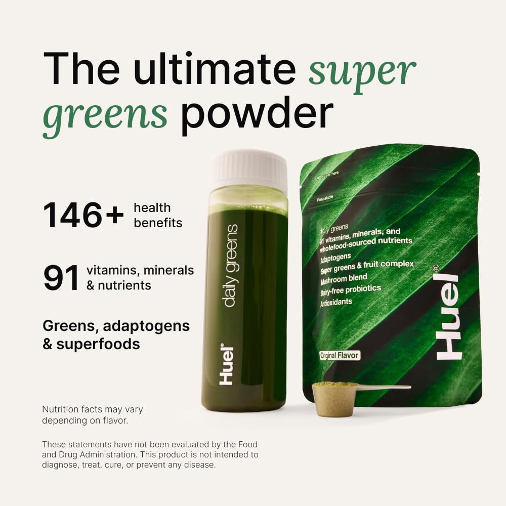 Huel Daily Greens Original Supplement, 9 Ounces