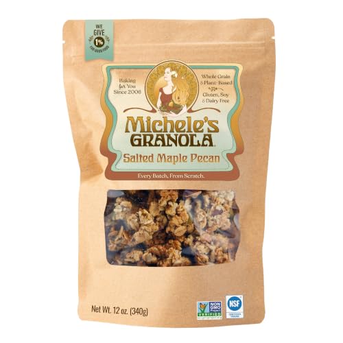 Michele's Granola Salted Maple Pecan Granola, Case of 6, 12 Ounce Bags