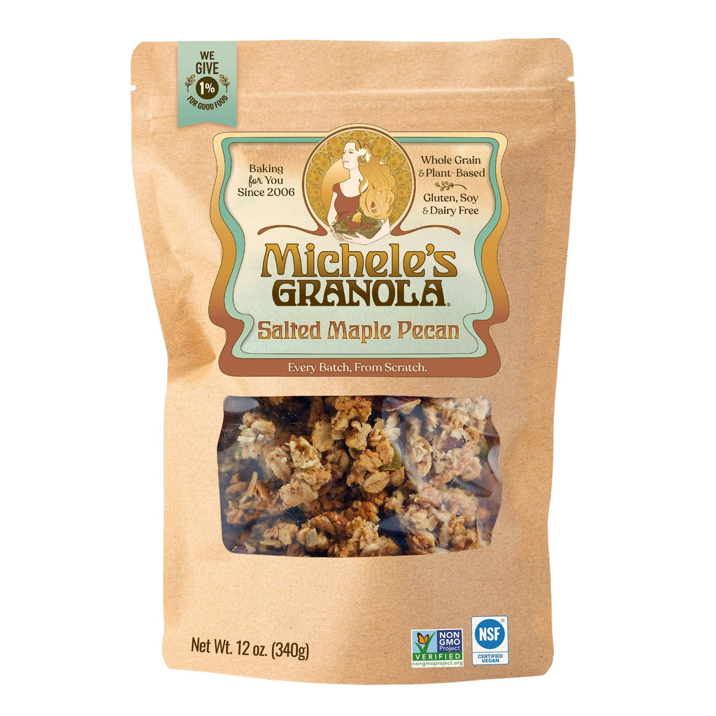 Michele's Granola Salted Maple Pecan Granola, Case of 6, 12 Ounce Bags