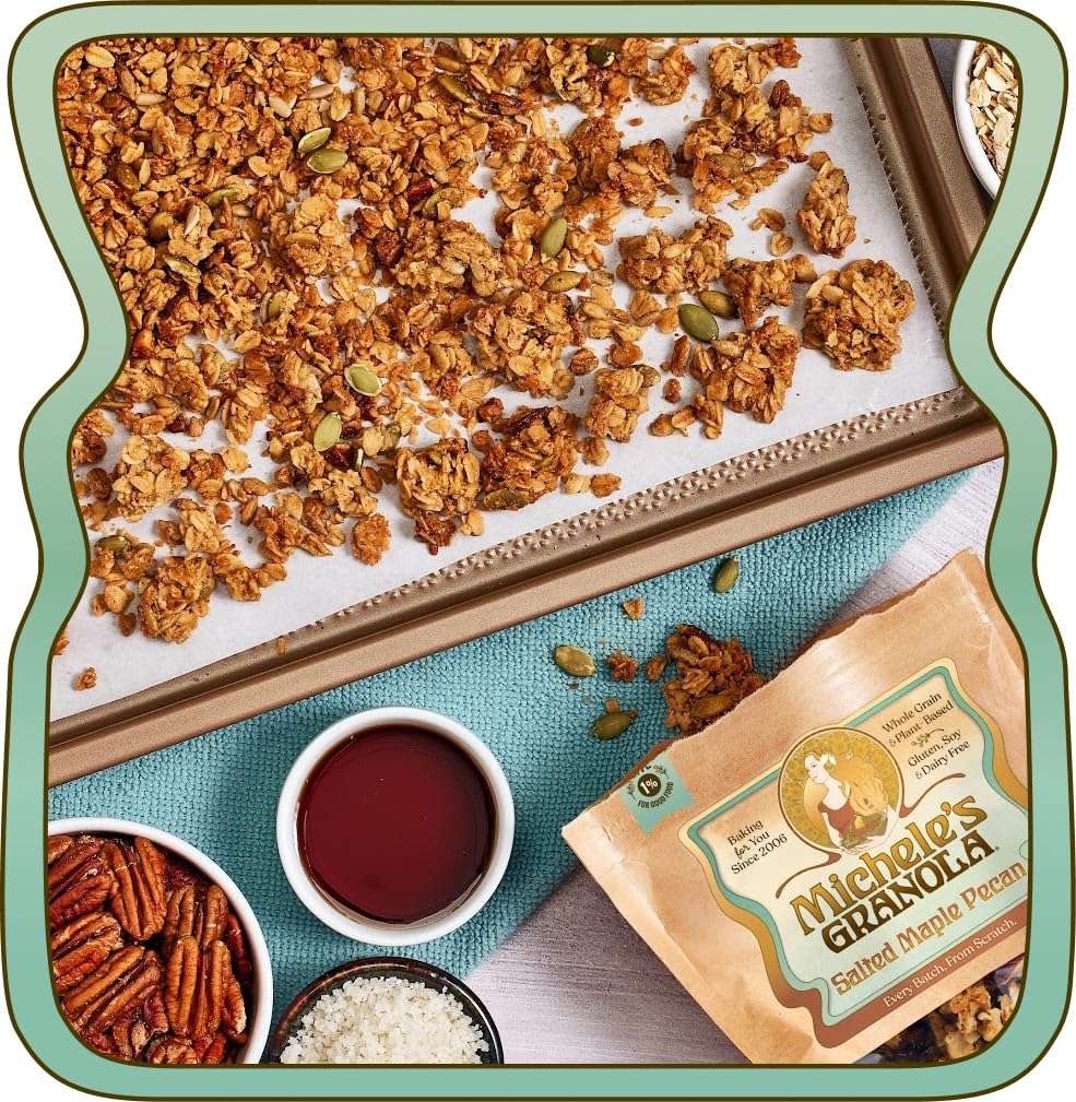 Michele's Granola Salted Maple Pecan Granola, Case of 6, 12 Ounce Bags