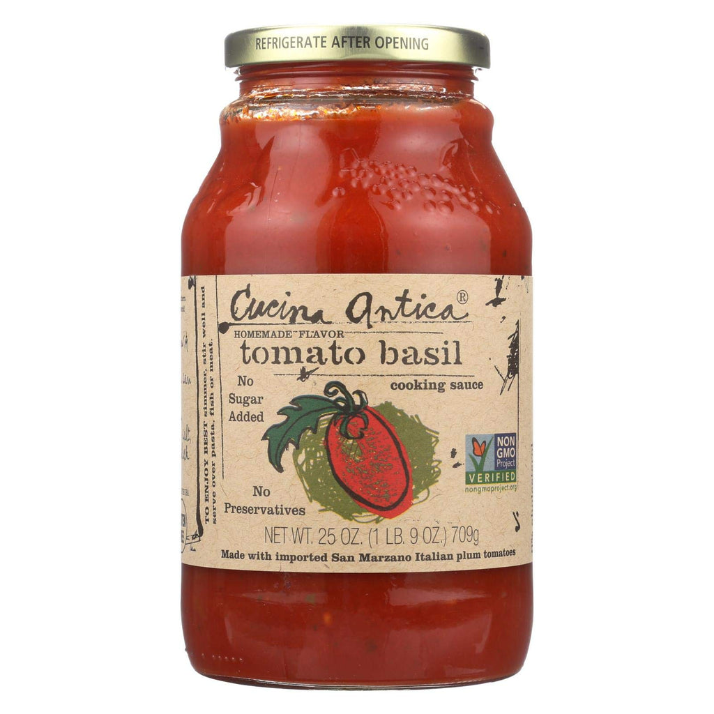Cucina Antica Tomato Basil Sauce, Case of 6, 25 Ounce Jars