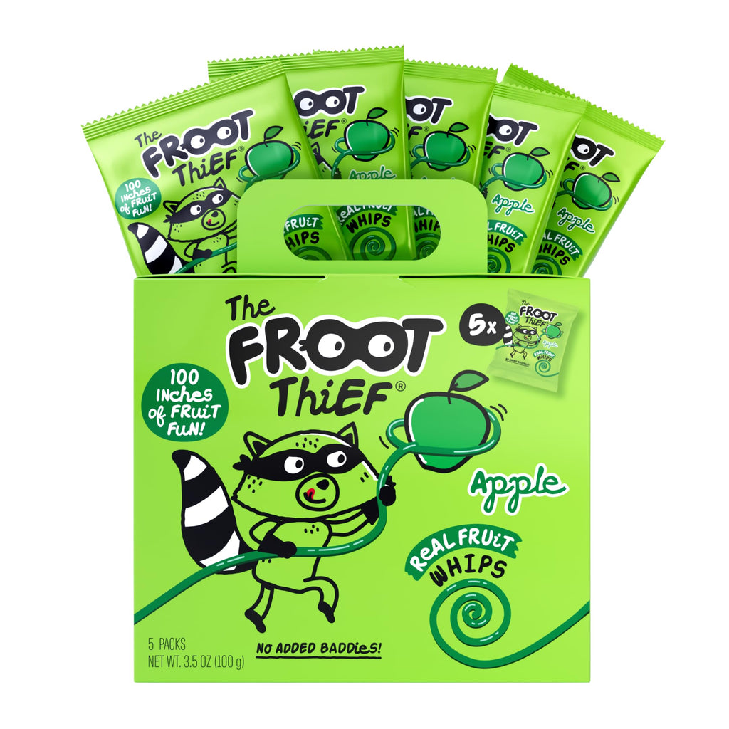 Froot Thief Apple Fruit Whips, 5 Count Packs, Case of 8
