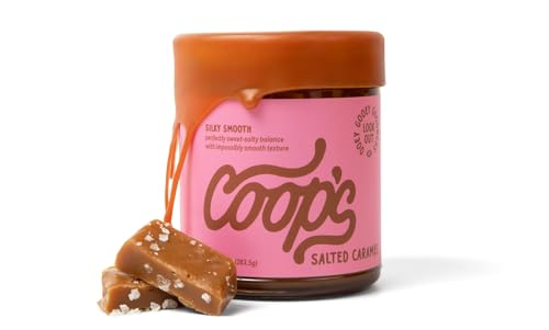 Coop's Microcreamery Handmade Salted Caramel Sauce, 10 Fl Oz Jars, Case of 6