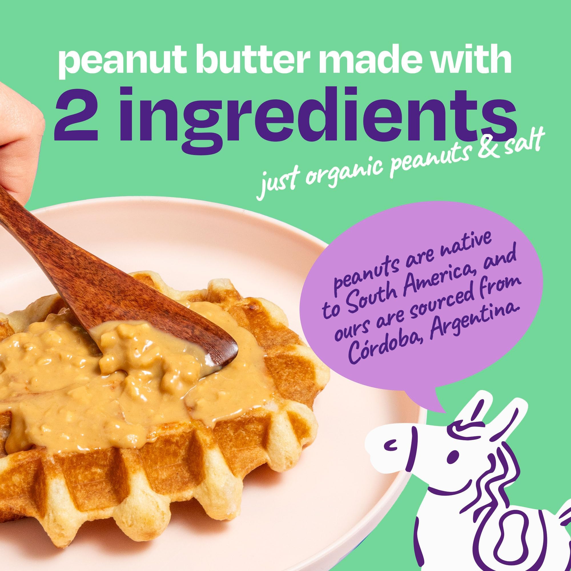 One Trick Pony Organic Crunchy Peanut Butter, Case of 4, 10 Count 1.15 Ounce Packs