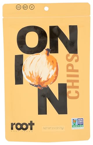 Root Foods Root Onion Chips, Case of 6, 2.5 Ounce Bags