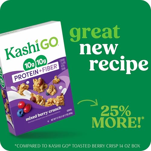 Kashi Mixed Berry Crunch Cereal, Case of 10, 17.7 oz Boxes