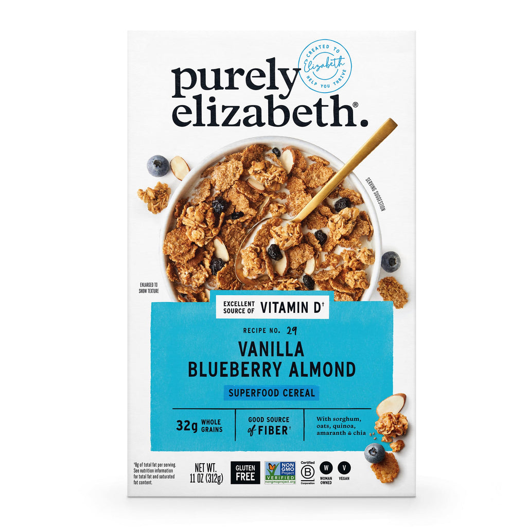 Purely Elizabeth Vanilla Blueberry Almond Superfood Cereal, Case of 10, 11 oz