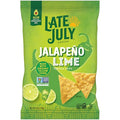 Late July Snacks Organic Jalapeno Lime Tortilla Chips, Case of 12, 6 oz